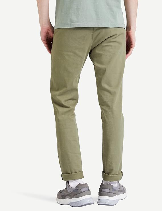 Symbol Men's Slim Fit Cotton Stretch Mid Rise Casual Pants