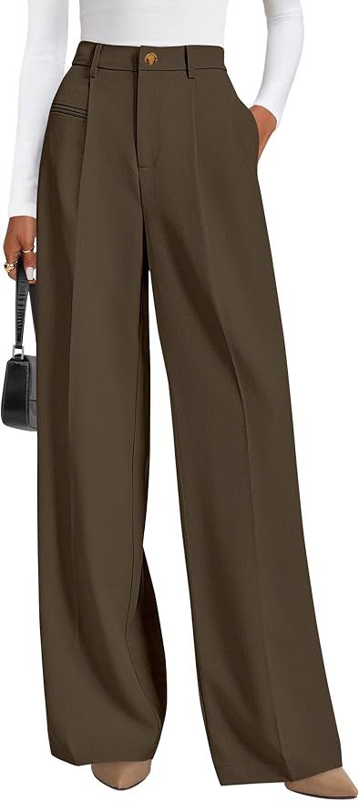 Women's Tailored Wide Leg Work Dress Pants