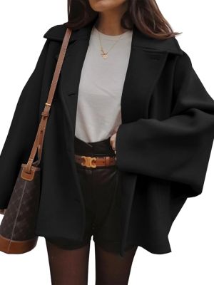 Coats Notch Lapel Single Breasted Oversized