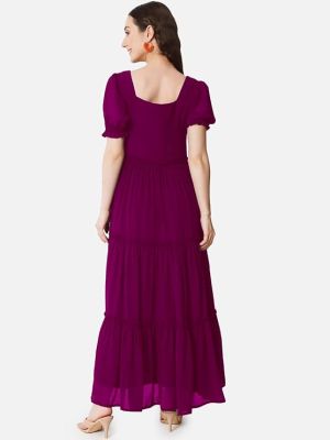 Designer Georgette Solid Gown for Women