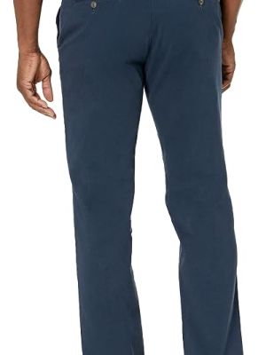Men's Straight-Fit Casual Stretch Chino Pants, Sits at Waist