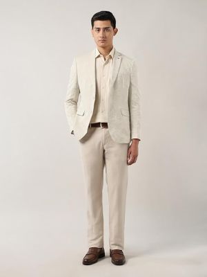 Men's Floral Jacquard Tailored Fit Suit