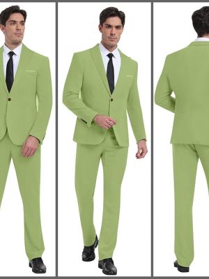 Men's Suits Formal Tuxedo 2 Piece Slim Fit Beach Wedding Suit