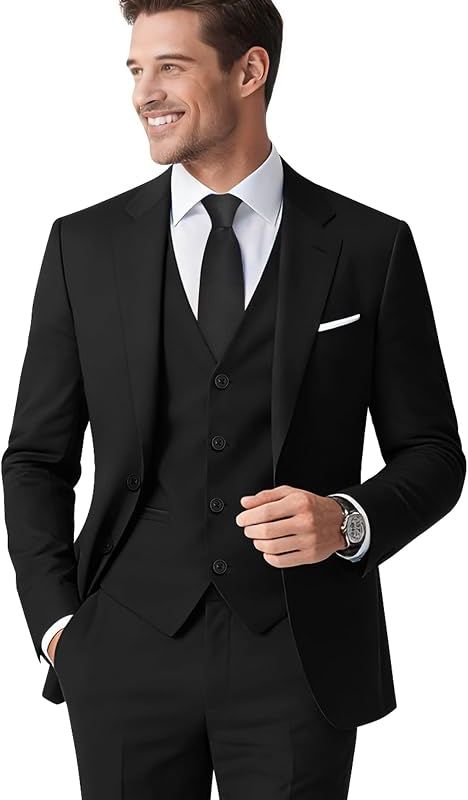Product Men's Stretch 6-Piece Suit Set, 3 Sizes (Short/Reg/Tall) Image