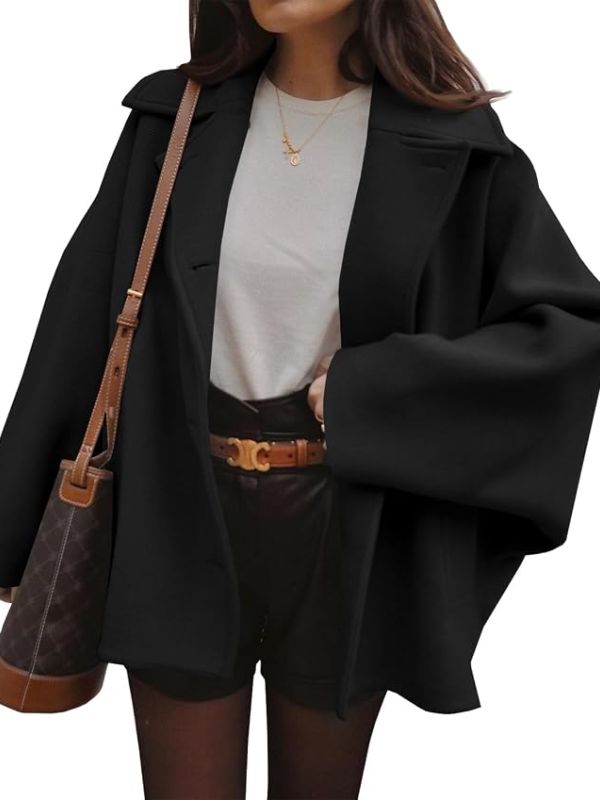 Product Coats Notch Lapel Single Breasted Oversized Image