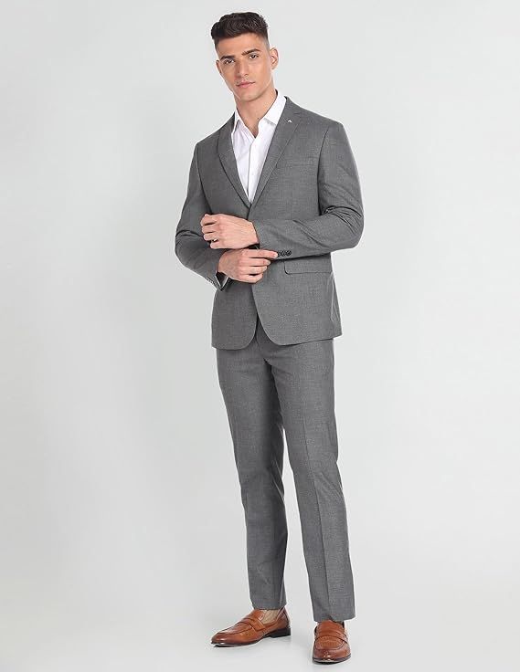 Product Men's Polyester Single Breasted Business Suit Pants Set Image