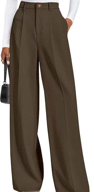Product Women's Tailored Wide Leg Work Dress Pants Image
